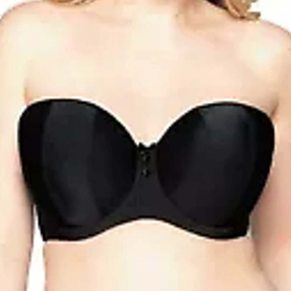 Cacique Lightly Lined Multi-Way Strapless Bra Underwire Padded Black 42DD